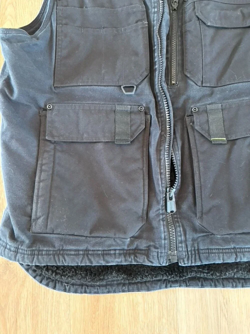Duluth Trading Co Iron Range Fire Hose Lined vest Black Large